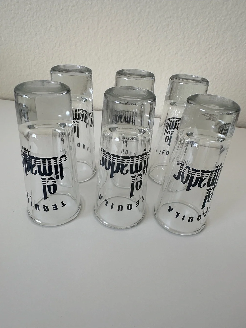 El Jimador Tequila Clear Heavy- Base Shot Glasses - Set of 6